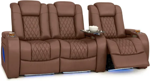 Vista 34 de Seatcraft Asientos de cine en casa Virtuoso LT Tawny Single reclinable Leonado