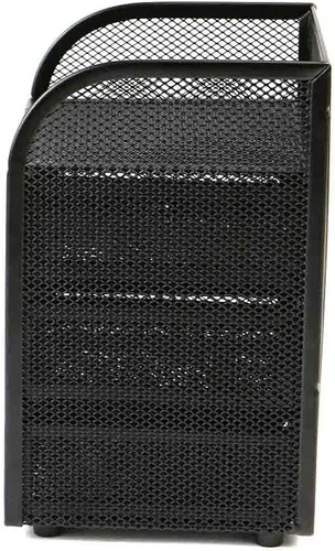 Vista 8 de Mind Reader Almacenamiento de accesorios de escritorio, cesta de clip para carpeta de papel, espacio de trabajo, oficina, malla metálica, 4.75 Negro