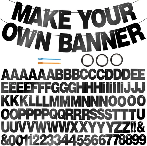 Vista 69 de 116 piezas de letras de la A a la Z DIY Banner personalizado Colorido