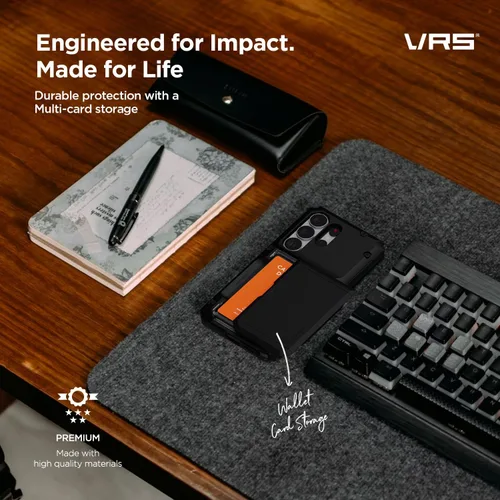 Vista 3 de VRS DESIGN Damda Glide Pro - Funda protectora para Samsung Galaxy S26 Ultra (2026), patente en Estados Unidos, con 4 tarjetas, funda protectora