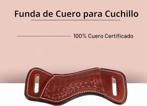 Vista 2 de Funda de cuero para cuchillo plegable con bolsillo para cinturón, portacuchillos compactos EDC Funda de cuero para funda de cuchillo plegable.