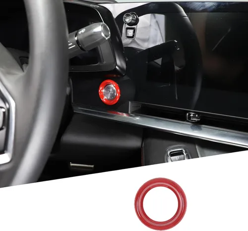 Vista 7 de Cubierta de botón de arranque de parada del motor para Chevrolet Corvette C8 Stingray 2020-2024, accesorios de anillo de arranque de encendido ABS