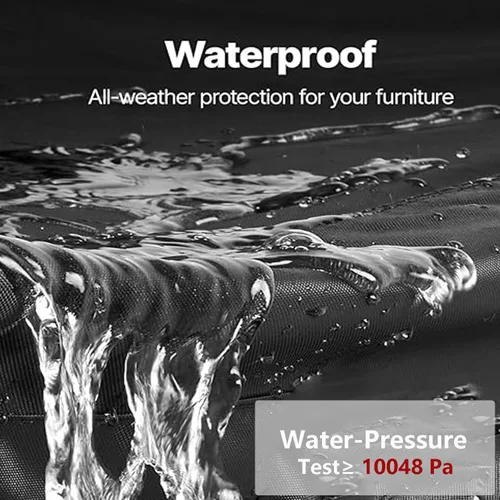 Vista 4 de FLYMEI Funda de columpio para exteriores, cubierta de hamaca de 2 plazas triples para porche, toldo y otros muebles de patio, impermeable