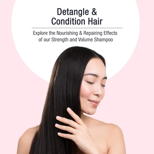 Vista 5 de Climaplex Acondicionador de fuerza y volumen, propiedades hidratantes y protectoras, contiene beneficios desenredantes, deja el cabello suave como