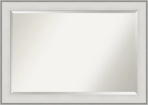 Vista 61 de Amanti Art - Espejo de baño blanco para sobre lavabo, espejo de tocador rectangular blanco de 35x45 para gabinete, marco moderno extragrande, se