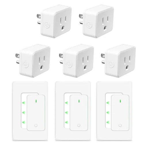 Vista 118 de NineLeaf - Enchufe de salida de control remoto, interruptor de luz de encendido y apagado inalámbrico desmontable 500FT Light Plug Decorator