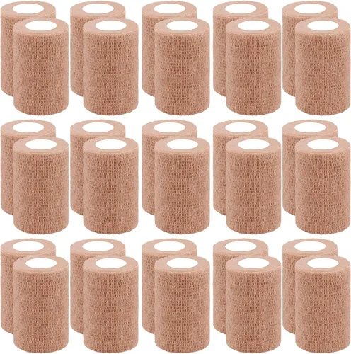 Vista 9 de BQTQ 30 rollos de vendajes autoadhesivos de 3 pulgadas, vendajes autoadhesivos de 3 pulgadas, vendaje elástico para esguinces de hinchazón de muñeca