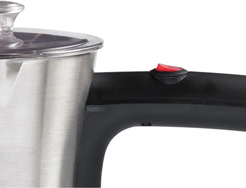 Vista 2 de Cafeteras turcas Brentwood 800 W de acero inoxidable eléctrica turca griega cafetera (plata)