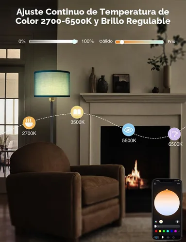 Vista 4 de YHW Lámparas de pie para sala de estar compatibles con Alexa Google, lámpara de pie lámparas altas para sala de estar, dormitorio, oficina, aula