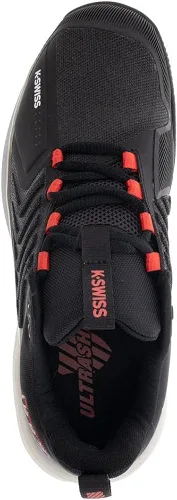 Vista 5 de K-Swiss Zapatillas de tenis Ultrashot 3 para hombre, AsfaltoJet BlackSpicy Orange