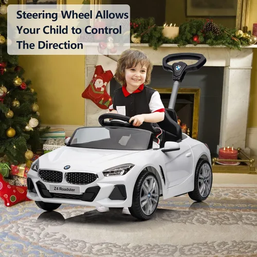 Vista 4 de Voupou Auto de paseo para niños, automóvil para niños con licencia oficial A-white
