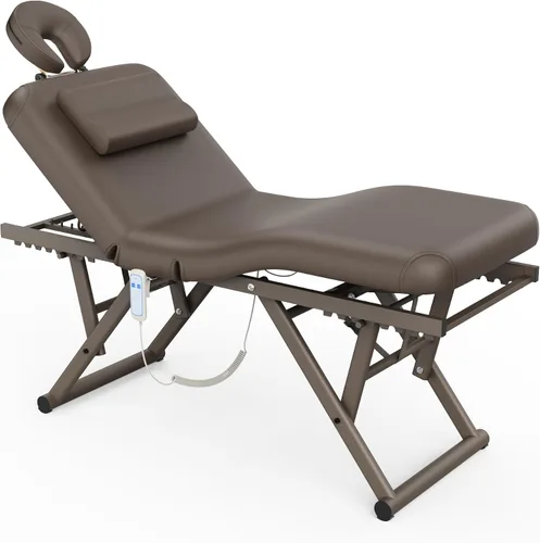 Vista 2 de pouseayar Mesa de masaje ajustable con almohada facial y reposacabezas, resistente y sólida, silenciosa y fácil de ajustar, respaldo ajustable