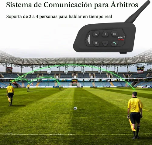 Vista 2 de MIMIRACLE Auriculares de árbitro, sistema de comunicación de árbitro tipo C con auriculares, intercomunicador Bluetooth de emparejamiento simple