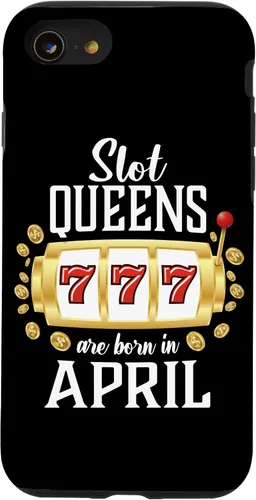 Vista 18 de Slot Queens Are Born In April Casino Women's Birthday Case for iPhone 16