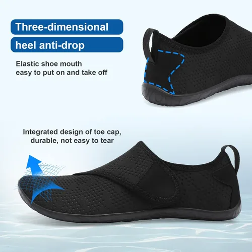 Vista 5 de Fires Zapatos de agua para mujeres y hombres de secado rápido calcetines de agua descalzos transpirables para senderismo natación playa surf yoga