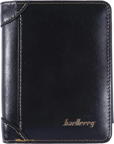 Vista 4 de Essencedelight - Cartera para hombre de piel sintética delgada tarjetero de crédito bolsillo con cremallera monedero casual para hombre regalo corto