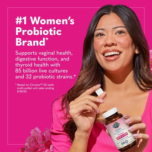 Vista 4 de Garden of Life Probióticos Crudos para Mujeres – 85 mil millones de UFC probióticos para la salud vaginal con vitaminas, minerales y enzimas – 90