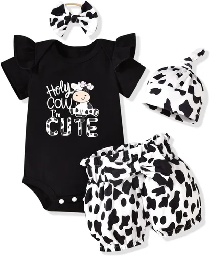 Vista 21 de Aalizzwell Conjunto de pantalones cortos para bebé recién nacido para el verano