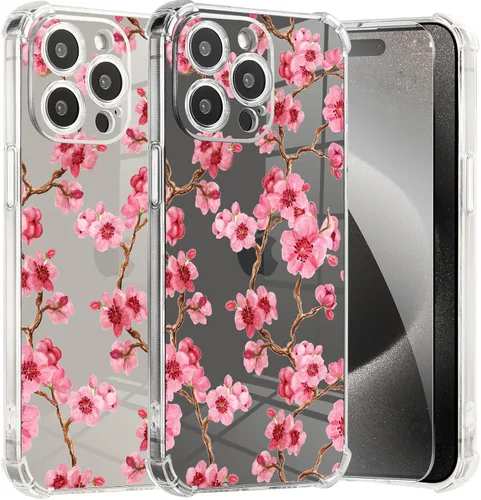 Vista 21 de Roemary Funda de jirafa para iPhone 7/8/SE 2020 con diseño floral de jirafa, patrón floral con protector de pantalla