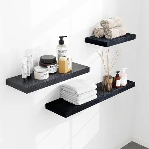 Vista 7 de Fun Memories Estantes flotantes – Estante de pared de 9.3 pulgadas de profundidad para decoración y almacenamiento – Estantería de exhibición