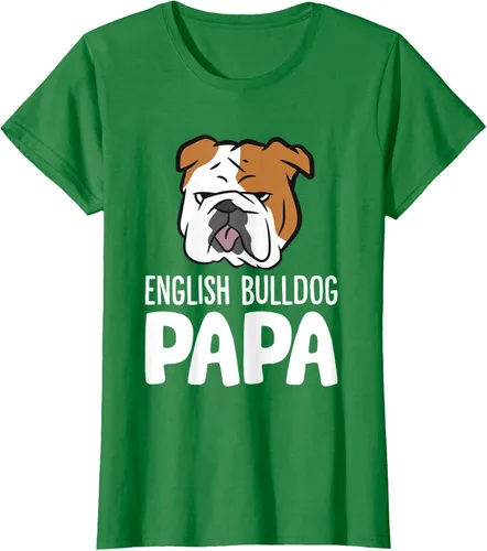 Vista 42 de Camiseta divertida de Bulldog Inglés para papá dueño de perro, Negro