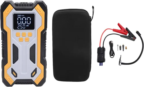 Vista 9 de Luocute Bomba de aire de arranque de automóvil de 1500 A con 8 protecciones de seguridad, 2 puertos USB, 3 modos LED para automóviles, camiones