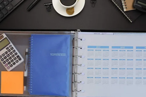 Vista 6 de Office Werks - Carpeta prémium de 7 anillos para cheques comerciales, capacidad de 600 cheques para hojas de 9 x 13 pulgadas, elegante funda