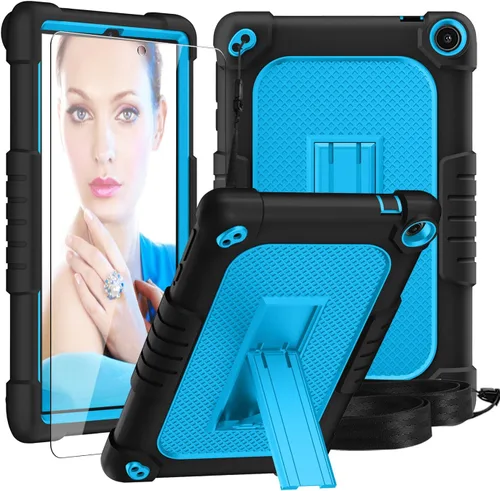 Vista 7 de Mignova para Walmart Onn 8 8 "Gen 3 Tablet Case Kids Girls Friendly Case Construido en Kickstand Correa de hombro y Onn 8 Tablet Protector