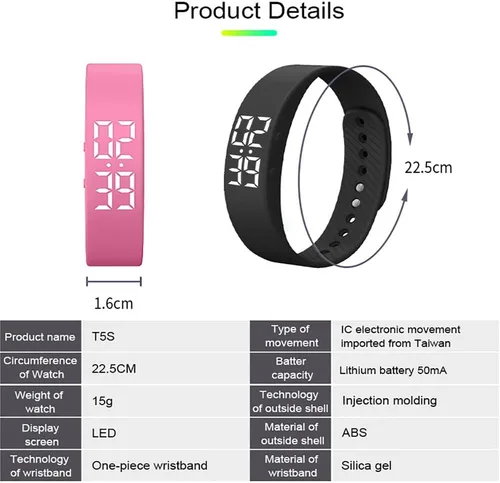 Vista 7 de Reloj digital deportivo impermeable para hombre reloj despertador podómetro con calorías rastreadores de fitness reloj inteligente ligero reloj