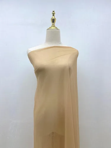 Vista 10 de Tul, tela, malla, color nude, tul elástico de tacto suave 5 yardas (rosa bebé)
