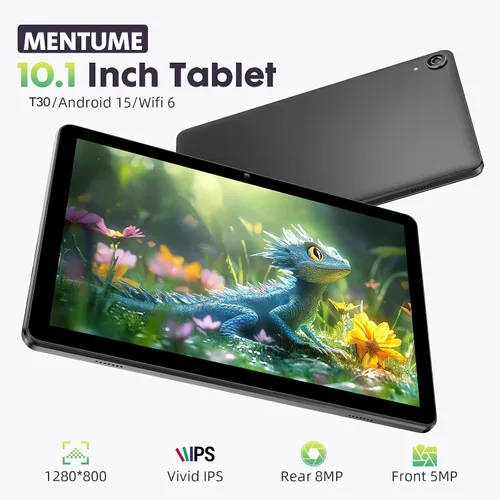 Vista 2 de Tablet Android, Tablet Android 15 de 10 Pulgadas, Tablets para Adultos, Octa-Core, 18GB RAM+128GB ROM+1TB Expandible, Pantalla IPS 1280x800