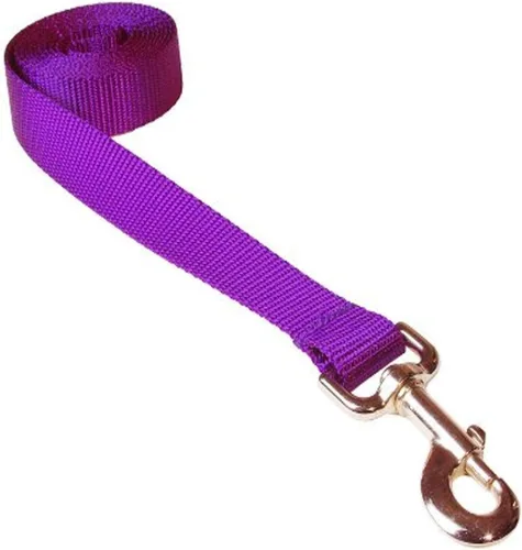 Vista 7 de Correa de nailon rojo mediano para perro: 3/4" de ancho, 6 pies de longitud - fabricada en Estados Unidos.