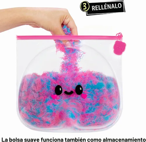 Vista 6 de Fluffie Stuffiez Rainbow - Peluche coleccionable grande de 11 pulgadas, desembalaje sorpresa con ASMR abrazable Fidget DIY Fur Pull, pelusa
