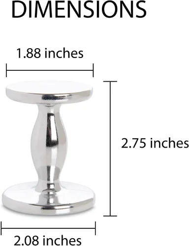 Vista 4 de Fino Tamper expreso de doble cara, peso de 4 onzas, 1.969 in y 2.165 in, aluminio pesado