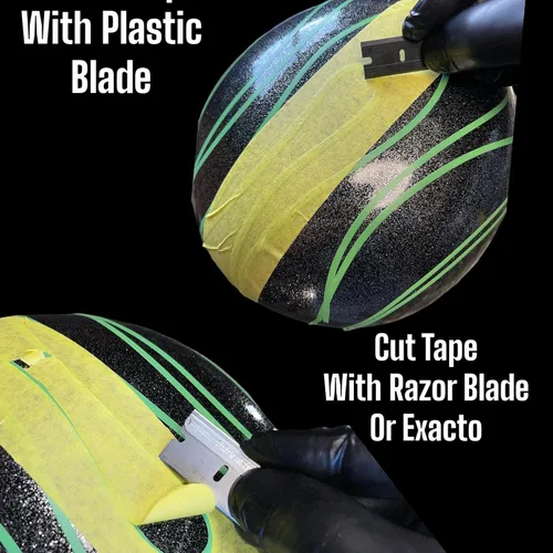 Vista 4 de LiME LiNE Cinta amarilla semitransparente de 2" que enmascara y transfiere para la pintura de encargo automotriz