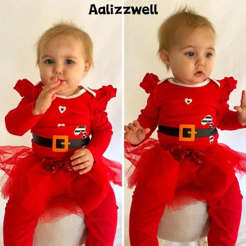 Vista 3 de Aalizzwell Trajes de Navidad para bebés y niñas