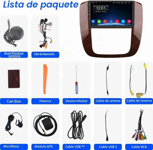 Vista 6 de Radio de coche Android 13 para GMC Yukon Chevrolet Tahoe/Suburban 2007-2013