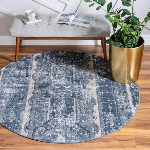Vista 13 de Unique Loom Portland Collection - Alfombra de área (2 pies 2 pulgadas x 3 pies 1 pulgada, rectangular, marfil / gris)