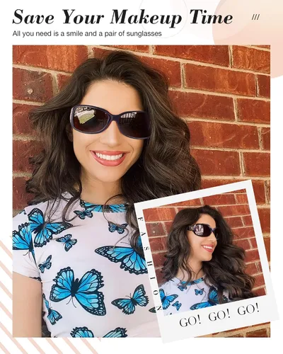 Vista 6 de LVIOE - Lentes de sol polarizadas para mujer, decoración de mariposa a la moda, para conducir y pescar, protección UV LS022