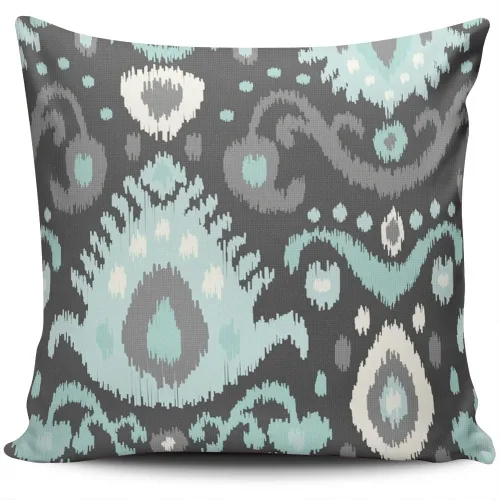 Vista 28 de Fundas de almohada decorativas Ikat con patrón de diamante en rojo y crema, cojín personalizable rectangular, tamaño 12 x 16 pulgadas, funda
