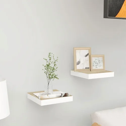 Vista 98 de Estante flotante de pared, estante decorativo montado en la pared, estante colgante con soportes invisibles para decoración de baño/sala de Negro
