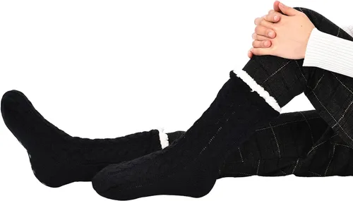 Vista 4 de 3 Pairs Women's Winter Slipper Socks Soft Warm Cozy Fuzzy Fleece-lined Slipper Socks