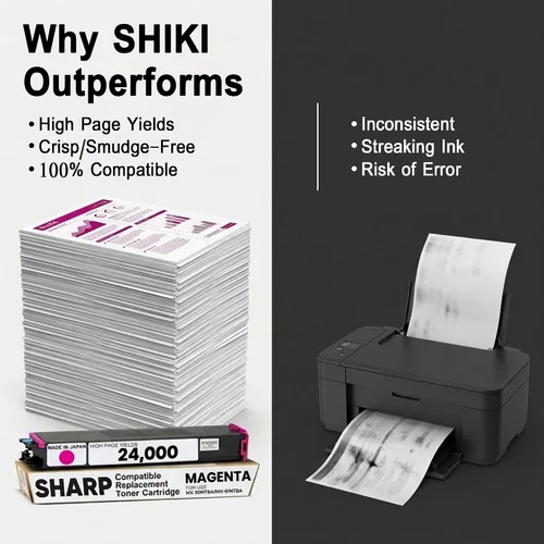 Vista 5 de SHIKI Cartucho de tóner compatible con Sharp MX-2630 2651 3050 3051 3070 3071 3550 3551 3570 3571 4050 4051 4070 4071 5050 5051 5070 5050 71 23.6 in