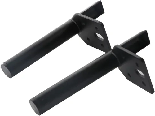 Vista 4 de Patas de muebles de 2 pulgadas, patas negras para mesa de café, patas de muebles de metal de mediados de siglo para sofá, gabinete, otomana, juego