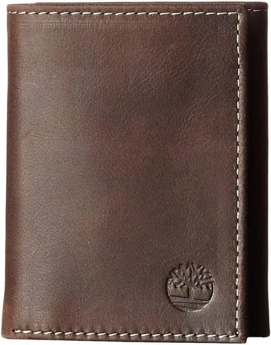 Vista 13 de Timberland Billetera triple de cuero para hombre con ventana de identificación Negro (Nublado)