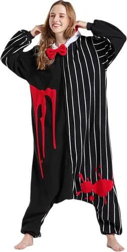 Vista 5 de DarkCom Unisex Adult Cosplay Animal Onesie Halloween Costume Christmas One Piece Pajamas Sleepwear for Women Men