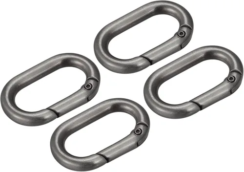 Vista 10 de uxcell Anillo ovalado de resorte, clip de resorte redondo, hebilla de resorte para bolsos, monederos, llavero