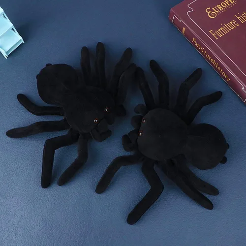 Vista 5 de HWD Muñeca de araña suave, lindos animales de peluche, juguetes de broma de felpa, regalos para niños, niños pequeños, cumpleaños, Halloween