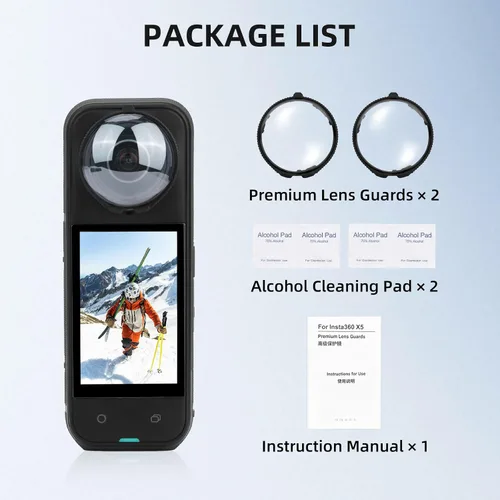 Vista 7 de Protector de lente X5 Premium para Insta360 X5, cubierta protectora de lente de vidrio templado de alta transparencia para cámara protectora Insta