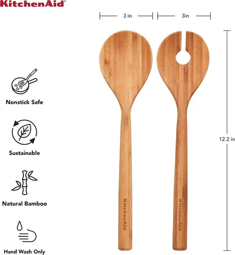 Vista 2 de KitchenAid Herramientas universales de bambú, 2 piezas